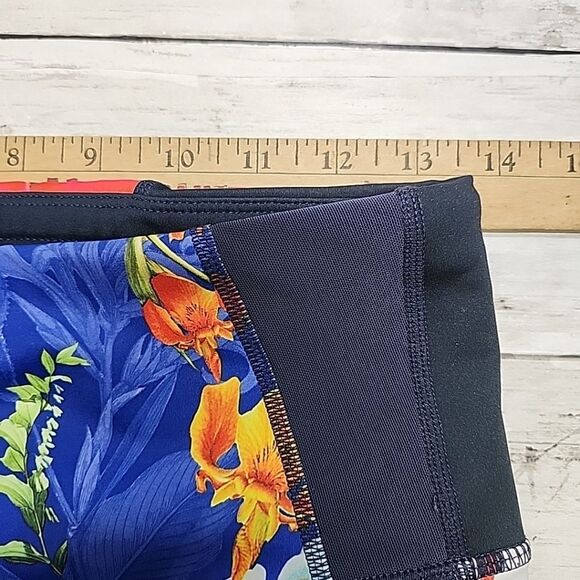 Athleta Tropical Precision High Waisted Floral Print Mesh Panels 7/8 Leggins M - Picture 9 of 11